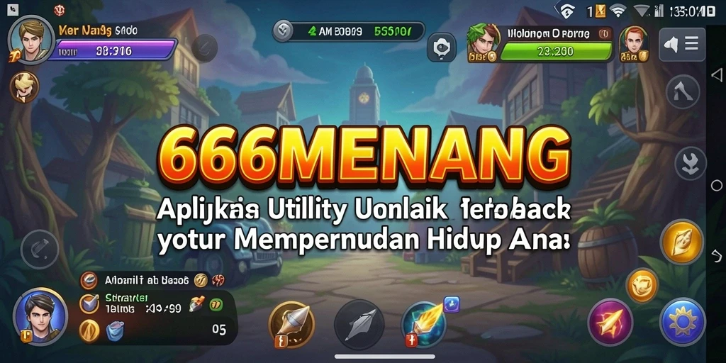 Screenshot utama 666MENANG yang menunjukkan antarmuka aplikasi Utility.