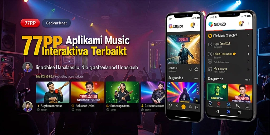 Tampilan gameplay interaktif dari aplikasi musik 77RP yang menyenangkan.