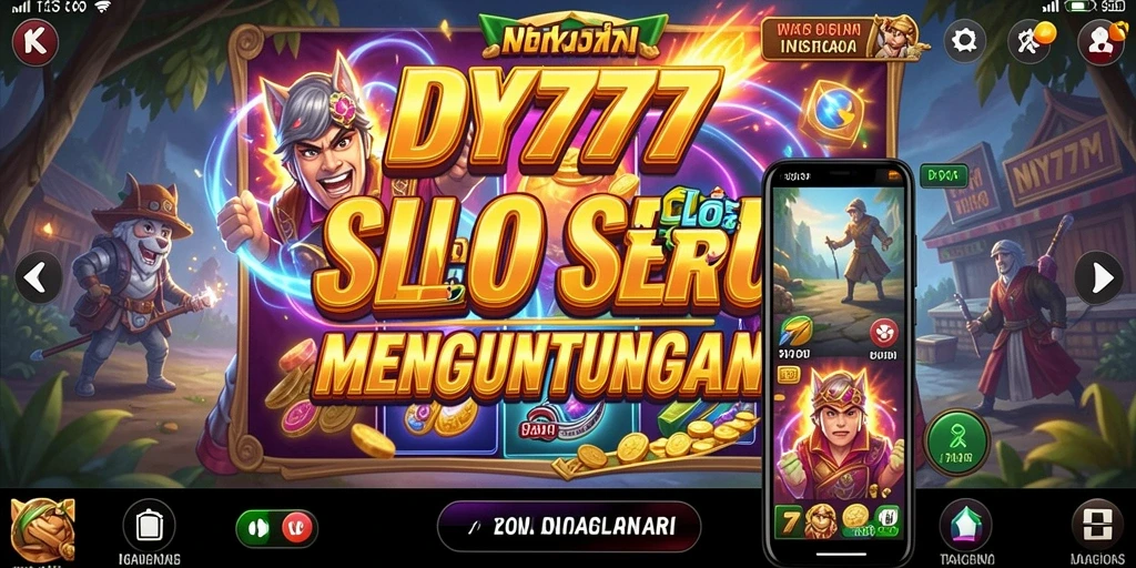 Tampilan gameplay DY777 dengan grafik slot yang menarik.