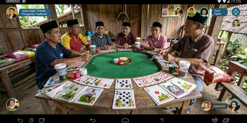 Screenshot gameplay seru dari GEMS365 saat bermain Gaple.