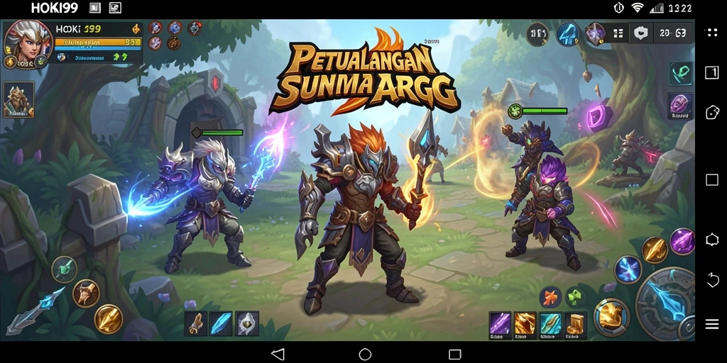 Screenshot menampilkan aksi epik dalam permainan ARPG HOKI99.