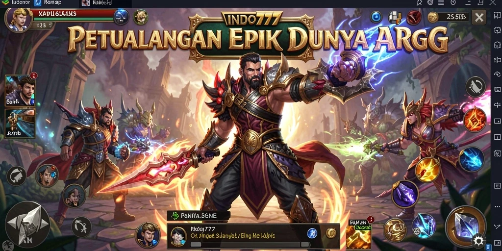 Tampilan gameplay ARPG yang mendebarkan di INDO777.