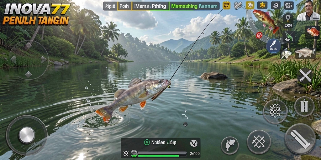 Tangkapan ikan menakjubkan dalam gameplay INOVA77 yang seru.