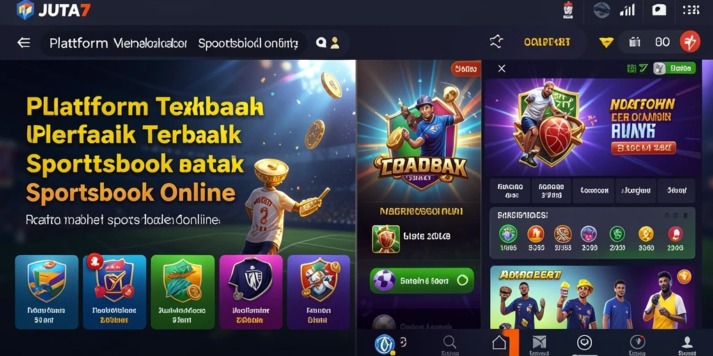 Screenshot utama JUTA7 menampilkan antarmuka sportsbook yang menarik.