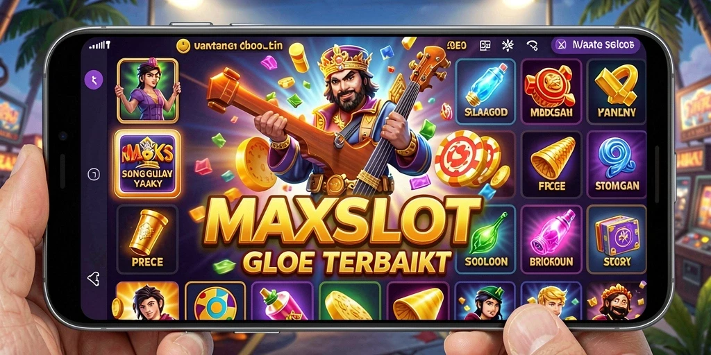 Tampilan gameplay menarik di MAXSLOT dengan gulungan penuh warna.