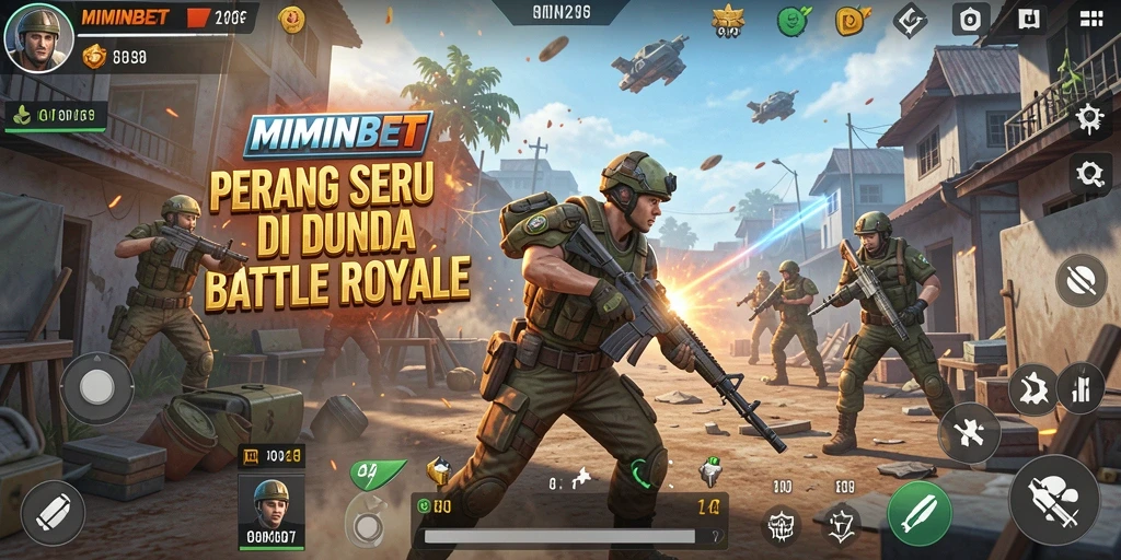 Tampilan gameplay mendebarkan dalam MIMINBET Battle Royale.