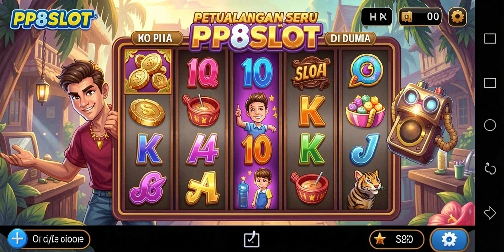 Tangkapan layar gameplay PP8SLOT menunjukkan petualangan mendebarkan di dunia slot.