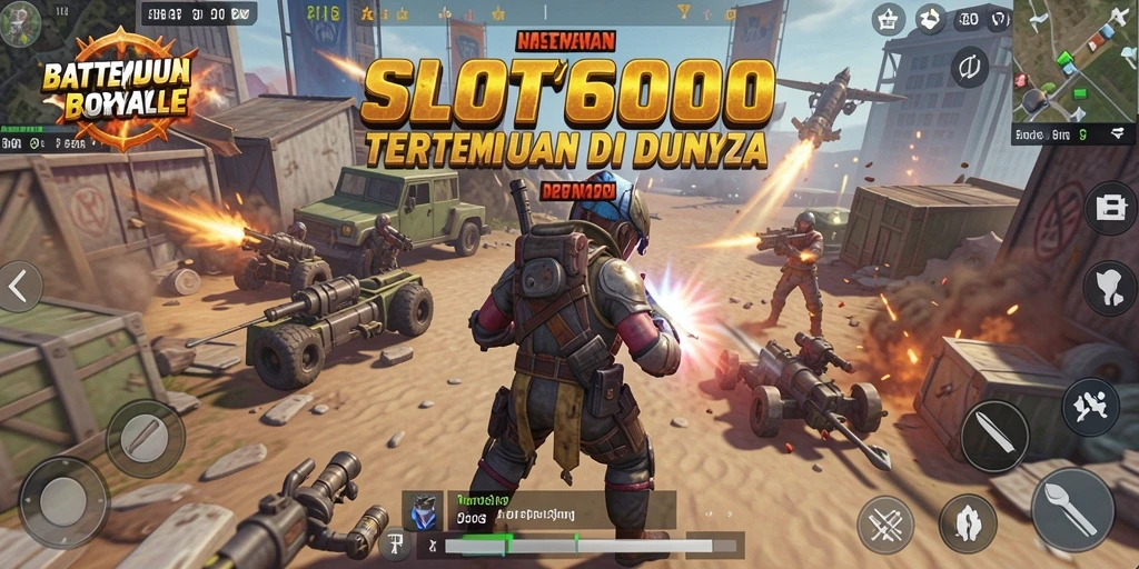 Gameplay seru dan menegangkan dalam SLOT6000 Battle Royale.