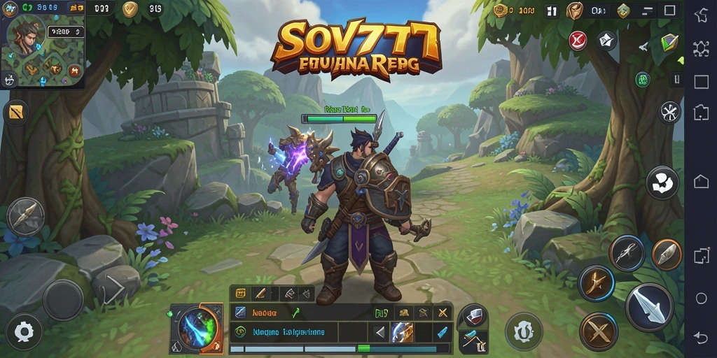 Tampilan gameplay mendebarkan SOV777 dalam dunia RPG yang luas.