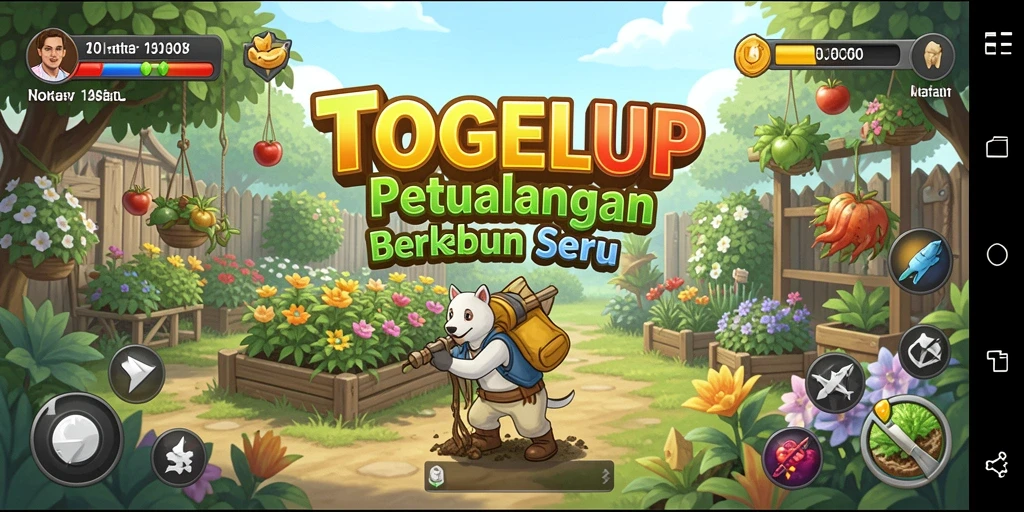 Tampilan kebun hijau nan subur dalam TOGELUP.