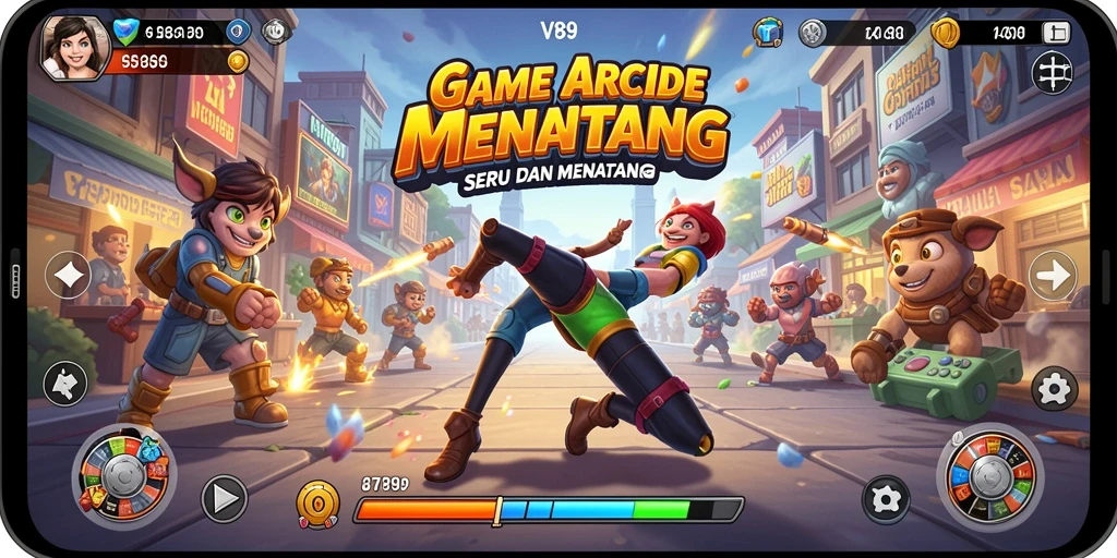 Tampilan gameplay seru dan menarik dari V89, penuh tantangan dan keseruan.