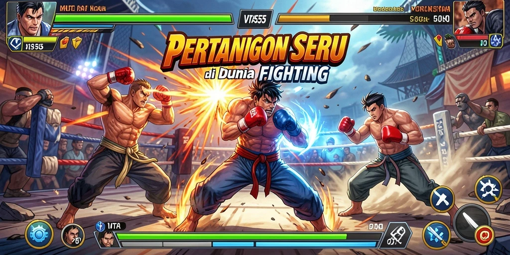 Tampilan screenshot VITA555 menampilkan aksi pertarungan yang mendebarkan.